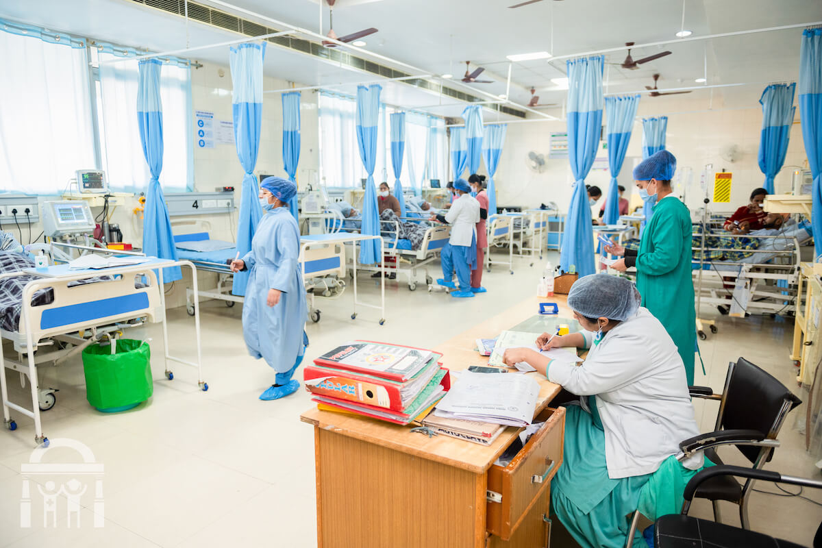 hospital ward and nurses at Guru Nanak Mission Hospital in Dhahan Kaleran near Banga in Shaheed Bhagat Singh Nagar district